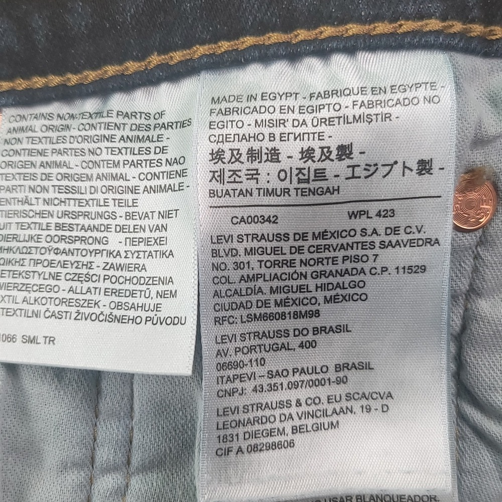 Levis 501 Mens Original Fit Blue Dark Wash Stretch Denim Button Fly Jeans 30x30 - Picture 5 of 12